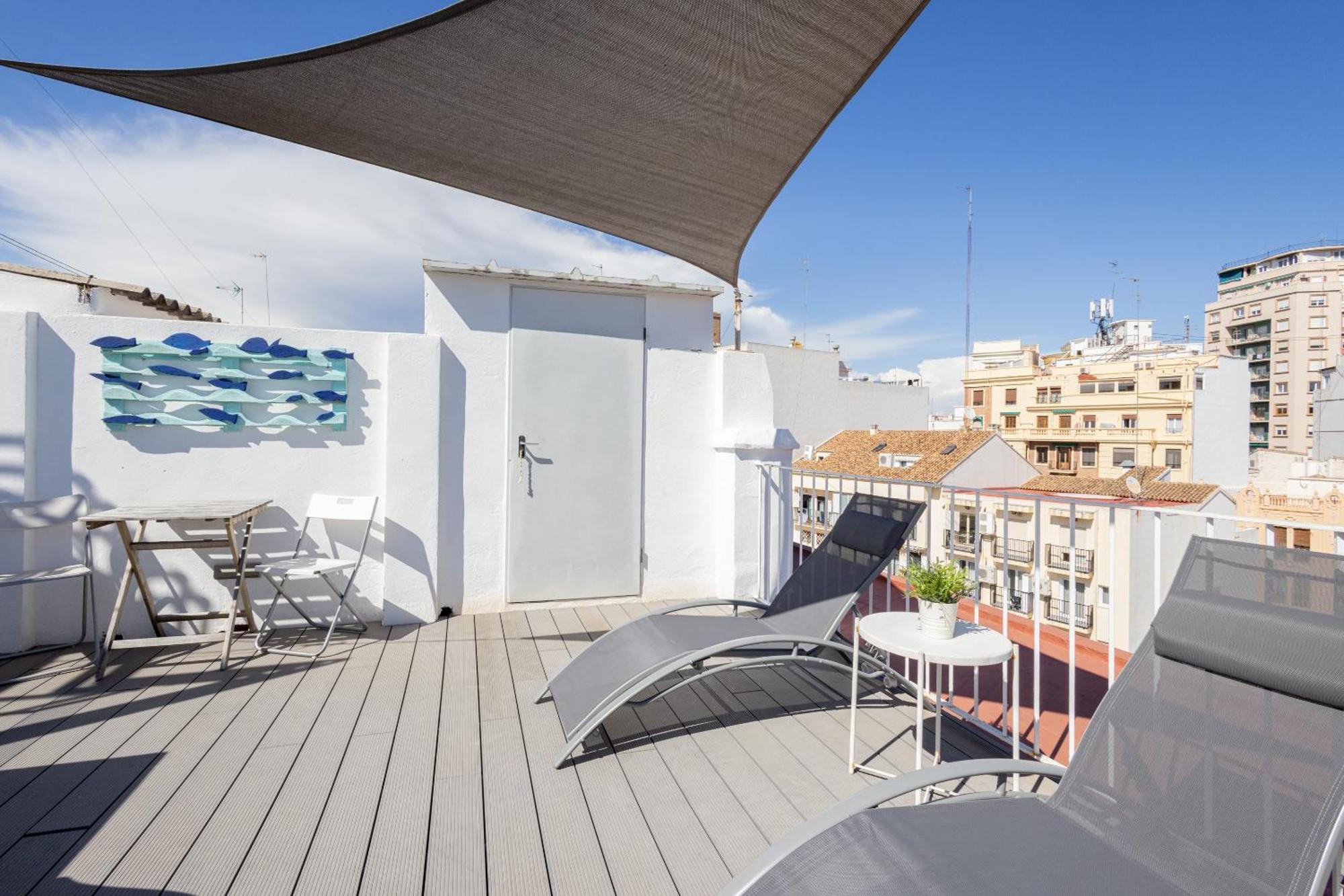 Florit Flats - Atico Oasis De Ruzafa Apartman Valencia Kültér fotó